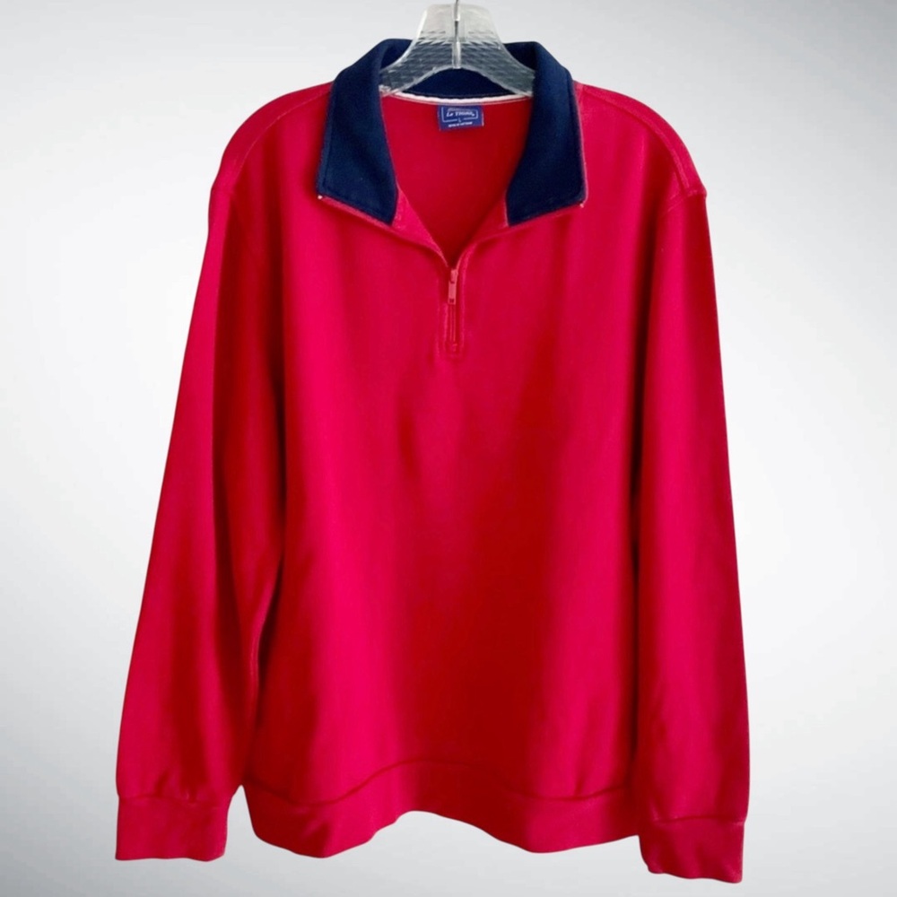 Le Tigre Quarter-Zip Two-Tone Sweater Long Sleeves